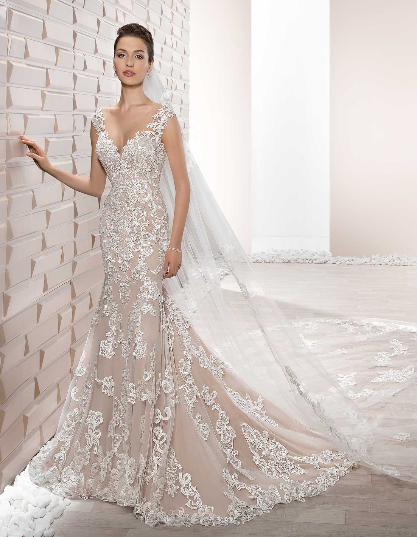 713 lace wedding dress by Demetrios 