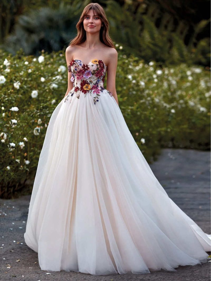 Aqua wedding dress